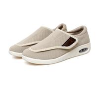 Scarpe Terapeutiche per Diabetici da Donna Scarpe da Corsa Scarpe Alluce Valgo Piedi Gonfi, Scarpe da Ginnastica Leggere E Traspiranti Antiscivolo Scarpe Ortopediche per Artrite Edema,Khaki-42 EU