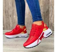 Scarpe Terapeutiche per Diabetici da Donna Scarpe da Corsa Scarpe Alluce Valgo Piedi Gonfi, Scarpe da Ginnastica Leggere E Traspiranti Antiscivolo Scarpe Ortopediche per Artrite Edema,Red-38 EU