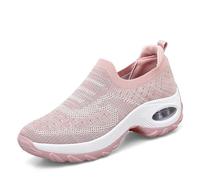 Scarpe Terapeutiche per Diabetici da Donna Scarpe da Corsa Scarpe Alluce Valgo Piedi Gonfi, Scarpe da Ginnastica Leggere E Traspiranti Antiscivolo Scarpe Ortopediche per Artrite Edema,Pink-36 EU