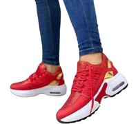 Scarpe Terapeutiche per Diabetici da Donna Scarpe da Corsa Scarpe Alluce Valgo Piedi Gonfi, Scarpe da Ginnastica Leggere E Traspiranti Antiscivolo Scarpe Ortopediche per Artrite Edema,Red-41 EU