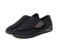 Scarpe Terapeutiche per Diabetici da Donna Scarpe da Corsa Scarpe Alluce Valgo Piedi Gonfi, Scarpe da Ginnastica Leggere E Traspiranti Antiscivolo Scarpe Ortopediche per Artrite Edema,Black-39 EU