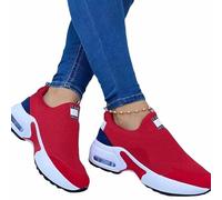 Scarpe Terapeutiche per Diabetici da Donna Scarpe da Corsa Scarpe Alluce Valgo Piedi Gonfi, Scarpe da Ginnastica Leggere E Traspiranti Antiscivolo Scarpe Ortopediche per Artrite Edema,Red-37 EU