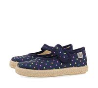 Scarpe Tipo Espadrillas Color Blu Navy a Fantasia a Cuori per Bebè clesles