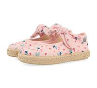 Scarpe tipo espadrillas color rosa con fantasia a fiori per bebè ubud