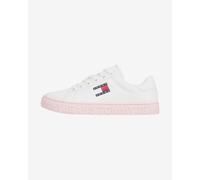 Tommy Jeans Donna Sneakers con Suola Alta Logo Profilo Basso, Bianco (Ecru), 38