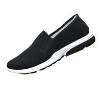 Scarpe tradizionali cinesi di Pechino antica per Kung Fu Arti Marziali Leggere Morbida Mesh Traspirante per Attività Indoor Outdoor Suola in Gomma Antiscivolo Scarpe Tai Chi, Nero , 40.5 EU