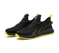 Scarpe Traspiranti Da Lavoro For Uomo, Comode Scarpe Antinfortunistiche Da Lavoro Antiscivolo For Quattro Stagioni, Scarpe Con Punta In Acciaio Anti-Sfondamento E Anti-Perforazione, Scarpe Da Ginnasti