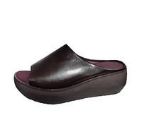 Scarpe Traspiranti Zeppe Moda Outdoor Tempo Libero Casual Donna Pantofole Spesse Pantofole da Donna Pantofole per le Donne Estate Trasparente, Marrone, 39.5 EU