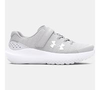 Scarpe Under Armour Surge 4 AC Running Pre-School da ragazza Halo Grigio / Bianco / Iridescent 28