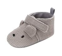 Scarpe unisex per bambini, leggere, traspiranti, morbide, con chiusura in , antiscivolo, morbide, comode, con design animale, per il tempo libero, grigio., 12