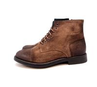 scarpe uomo Andrea Nobile stivaletti anfibio L classico camoscio castoro R129