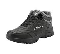 Scarpe Uomo Invernali Eleganti, Paio di Modelli da di Mezza età e Anziani Alti più Velluto Addensato Antiscivolo Scarpe comode in Cotone Caldo Stivali da Neve Sportivi (A, 43)