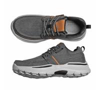 Scarpe Uomo Slip-On Ortopediche, Casual, Pianta Larga, Stile Passeggio(Black,48 EU)