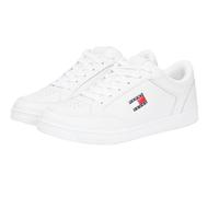 Tommy Jeans Uomo Tjm Cupsole Lungo Pizzo Pelle Em0em01707 Basso Top, Bianco Ecru, 44 EU