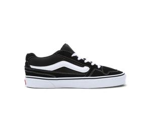 Scarpe Vans Caldrone Sneakers Tela E Pelle Nero/Bianco