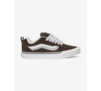 Vans - Knu Skool - Sneakers marroni e bianche con suola spessa-Marrone 37