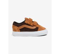 Scarpe Vans Old Skool velcro marrone nero bambino - 19