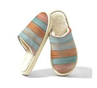 Scarpe variopinte della Camera della schiuma di memoria delle pantofole delle donne, Multi, 41/42 EU