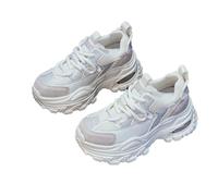 Scarpe Vintage da Uomo da Donna con Plateau e Cuscinetti d'Aria Che Aumentano l'altezza perfette per Lo Sport l'allenamento Il Fitness la Corsa e Le Passeggiate Argento 39