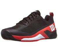 Scarpe Wilson Rush Pro 4.5 Nero/Infrared/Bianco Uomo - TERRA BATTUTA