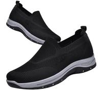 Scarpe X Diabetici Uomo Scarpe per Il Piede diabetico Primaverili e Autunnali Scarpe Comode Anziani Scarpe per Diabetici,Nero,45/275mm