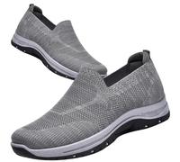 Scarpe X Diabetici Uomo Scarpe per Il Piede diabetico Primaverili e Autunnali Scarpe Comode Anziani Scarpe per Diabetici,Grigio,42/260mm