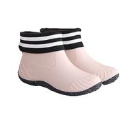 Scarpette con zeppa scura interna alta pioggia scarpe Plus cotone rimovibile femminile piatto antiscivolo esterno multi funzionale stivali da pioggia in tubo scarpe da acqua, cachi, 37.5 EU