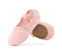 Scarpette da Balletto Donna in Tela con Fascia per Sbarra Studio Corso
