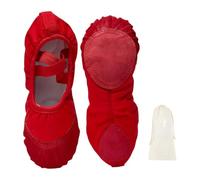 Scarpette da Balletto Donna in Tela con Fascia per Sbarra Studio Corso