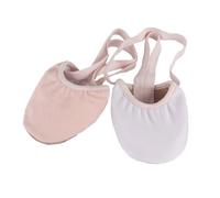 Scarpette da Ballo con La Mezza Suola Scarpe da Ginnastica Artistica, Scarpe da Ginnastica Ritmica Semi-Artificiale in Pelle e Tela Elasticizzata Rosa da Donna e Ragazza(Pink-Stretch Canvas,33/S)