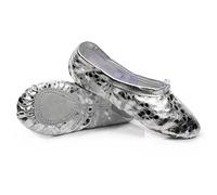 Scarpette da Ballo Scarpe da Ginnastica e modellamento del Corpo for Yoga, Palestra, Balletto, Danza, for Ragazze Donne per Le Prestazioni(Silver,40(23.5cm))