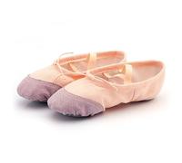 Scarpette Danza Classica Bambina Ballet Canvas Dance Shoes Leather Head Soft Sole Slipper for Kids Toddler Adult Women Slippers for Dancing(Nude,41)