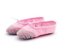 Scarpette Danza Classica Bambina Ballet Canvas Dance Shoes Leather Head Soft Sole Slipper for Kids Toddler Adult Women Slippers for Dancing(Pink,40)