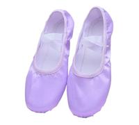 Scarpette Danza Classica Bambina Ballet Shoes Breathable Satin Canvas Soft Sole Dance Girls Woman Ballerina Yoga Gym(Purple,26)