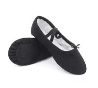 Scarpette Danza Classica Bambina Ballet Shoes Canvas for Girls Dance Slippers Split Sole Gymnastics Skate Yoga Dancing Kids Ballerina Professional(Black,29)