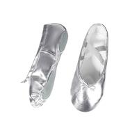 Scarpette Danza Classica Bambina Ballet Shoes Gold Silver Soft Sole Dance Slippers Children Perform Practise Ballerina Woman Gymnastics(Silver Drawstring,45)