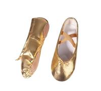 Scarpette Danza Classica Bambina Ballet Shoes Gold Silver Soft Sole Dance Slippers Children Perform Practise Ballerina Woman Gymnastics(Gold Drawstring,39)