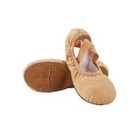 Scarpette Danza Classica Bambina Ballet Shoes High Stretch Canvas Dance Dancing Slippers Kids Flats Split Sole Slip On Practice Girls Woman(Tan,30)