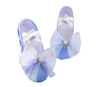 Scarpette Danza Classica Bambina Ballet Shoes Soft Leather Sole Slipper Body Rhyme China Dance Flats Ballerina Dress Up Princess Little Toddler Girl Butterfly(Blue,33)