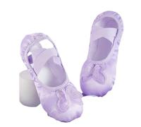 Scarpette Danza Classica Bambina Ballet Shoes Soft Leather Sole Slipper Body Rhyme China Dance Flats Ballerina Dress Up Princess Little Toddler Girl Butterfly(Purple,35)
