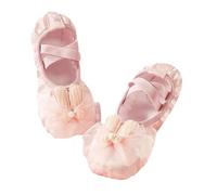 Scarpette Danza Classica Bambina Ballet Shoes Soft Leather Sole Slipper Body Rhyme China Dance Flats Ballerina Dress Up Princess Little Toddler Girl Butterfly(Pink,22)