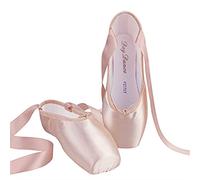 Scarpette Danza Classica Bambina Girls Ballerina Ballet Pointe Scarpe Rosa Donne Rosse Satin Canvas Scarpe da Balletto per Ballare Scarpette Danza(Pink,36)