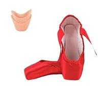 Scarpette Danza, Scarpe Danza Classica Bambina Scarpe da balletto per bambini adulti Scarpe da balletto nudo / nero / rosse Ragazze di raso Donne scarpe da ballo professionali con nastri tappetino in