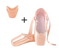 Scarpette Danza, Scarpe Danza Classica Bambina Scarpe da balletto per bambini adulti Scarpe da balletto nudo / nero / rosse Ragazze di raso Donne scarpe da ballo professionali con nastri tappetino in
