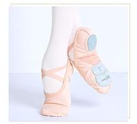 Scarpette Danza, Scarpe Danza Classica Bambina Scarpe da donna scarpe da ballo scarpe da balletto per ragazze Dance Academy Tre morbidi Sole Sole Stretch Tessuto Stretch Mesh Pantofole da ballo(Beige,