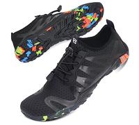 Scarpette unisex da mare, piscina, sport acquatici, spiaggia, yoga, surf, barca, snorkeling, immersioni e lago, ad asciugatura rapida, effetto calzino, Nero (Nero Sd901), 39 2/3 EU