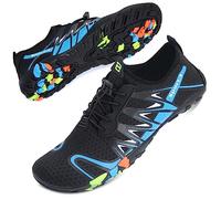 Scarpette unisex da mare, piscina, sport acquatici, spiaggia, yoga, surf, barca, snorkeling, immersioni e lago, ad asciugatura rapida, effetto calzino, Blu (Blu Sd901), 43.5 EU
