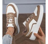 scarpi sportivi casual alla moda da donna, basse, con lacci, traspiranti, in patchwork, leggere e confortevoli, adatte per skateboard, scarpe versatili per festival musicali, stile Y2K, per il ritorno