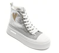 scarpi sportivi con platform e lacci, con toppe a forma di cuore, disponibili in più colori Scopri questi cestini da donna con plateau e lacci, ideali per dare un tocco originale alla tua collezione d