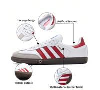 scarpi sportivi Samba OG unisex, scarpe sportive da fitness, scarpe casual basse e comode da skate, IG1025 Samba è nata in campo ed è diventata una classica icona della moda di strada. La tomaia in pe